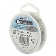 Beadalon stringing wire 49 strand 0.46mm Bright Stainless Steel