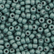 Miyuki seed beads 8/0 Duracoat Opaque Eucalyptus Green 8-4481