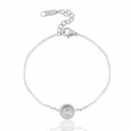 Polaris Steel bracelets for cabochon 7mm or Swarovski Elements 2088-SS34 Silver