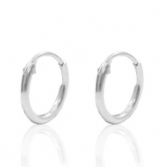 925 Silver findings earrings creole 10mm Silver
