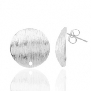 Findings TQ metal earrings 15mm 1 eye Antique Silver