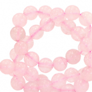 Natural stone beads Quartz 6mm Ice Pink