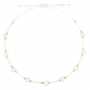 Anklets / Ankle bracelets Pearl Miyuki White