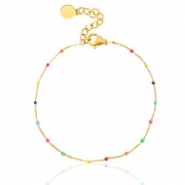 Stainless steel bracelets rainbow Gold