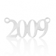 Stainless steel charms / connector year 2009 Silver