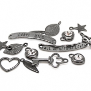 DQ European metal beads and charms DQ European metal beads gunmetal