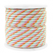 Maritime cord 2mm Turquoise-Pink