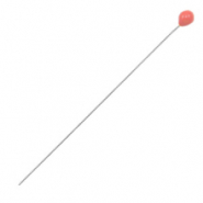 DQ European metal findings headpin 52mm Antique Silver-Coral Red (nickel free)