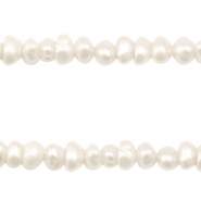 BQ Freshwater pearls vertical threading hole 5mm Natural White