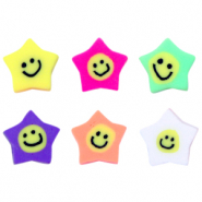 Polymer beads star smiley Multicolour