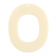 Resin pendants oval Off White