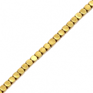Hematite beads cube 2mm Gold