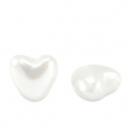 Imitation freshwater pearls heart White