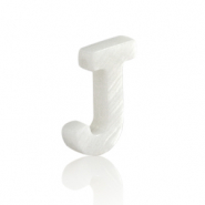 Shell pendants specials letter J White (natural colour)