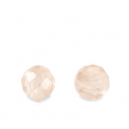 Cubic Zirconia beads 4mm Vintage Rose Tan