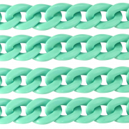 Acrylic chain 29mm shiny Turquoise Green