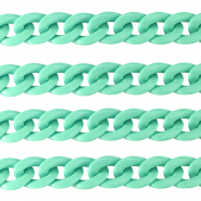 Acrylic chain 18mm shiny Turquoise Green