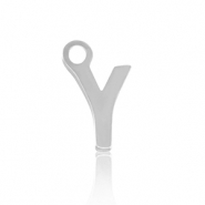 Stainless steel charms initial Y Silver