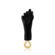 Resin pendants "Mano Fico" Black-Gold