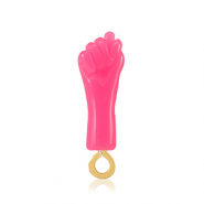 Resin pendants "Mano Fico" Neon Pink-Gold