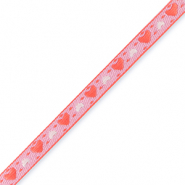 Ribbon text hearts Paisley Purple-Amarena Red