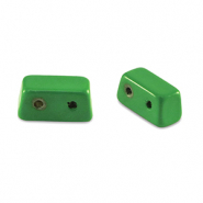 Tile beads rectangle Green