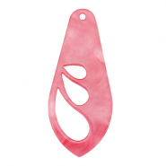 Resin pendants wing Mellow Rose