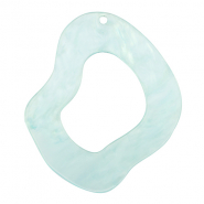 Resin pendants organic Sky Blue