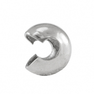 Stainless steel findings Crimp Cover 5mm Silver