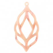 Resin pendants Peach Pink Opal