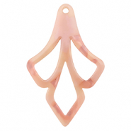Resin pendants Peach Pink Opal