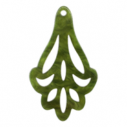 Resin pendants Moss Green