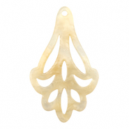 Resin pendants Sand Beige Transparent