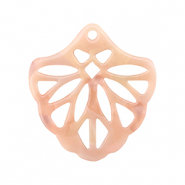 Resin pendants Peach Pink Opal