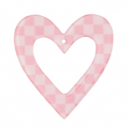 Resin pendants heart Pink