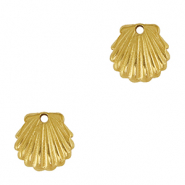 Stainless steel charms shell Gold