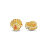 Beads Ceramic shell Orange-Red
