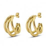 Stainless steel earrings / earpins Gold