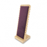 Jewellery display for bracelets Natural-Aubergine Purple