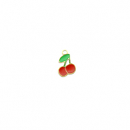 Stainless steel charms cherry Gold-Red-Green