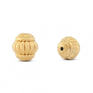 Stainless steel beads oval Gold