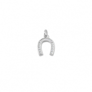 Brass TQ metal charms horseshoe Silver