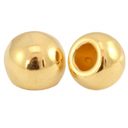 DQ European metal end caps bulb &Oslash;2mm Gold (nickel free)