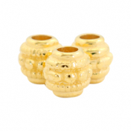 DQ European metal beads deco 6mm Gold (nickel free)