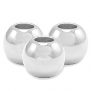 DQ European metal beads 8mm Antique Silver (nickel free)