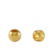 DQ European metal beads hexagon Gold (nickel free)