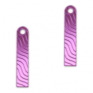 Statement charms bar wave Metallic Lilac Purple
