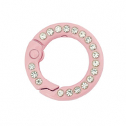 Colourful jewellery findings key chain ring Pink