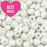 Glass seed beads 12/0 (2mm) Bright White Pearl