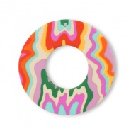 Polymer pendants round Multicolour